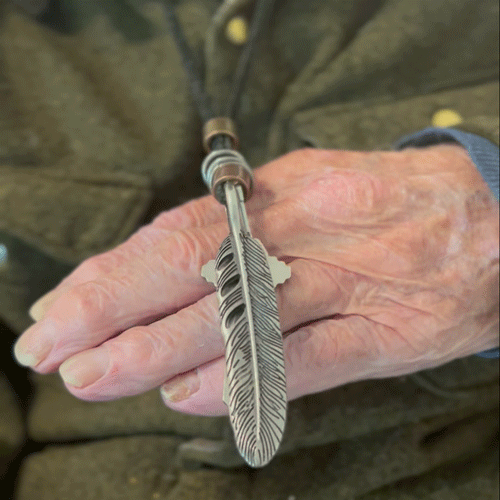 The Ask Uncle Jack Feather Necklace